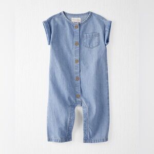 NWOT Carter’s Little Planet Baby Organic Cotton Chambray Jumpsuit